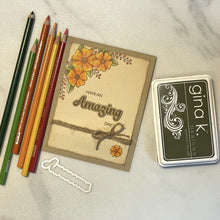 Charger l'image dans la galerie, Gina K. Designs - Stamp &amp; Die Set - Positive Greetings. Positive Greetings is a stamp set by Debrah Warner. Use the die cuts to easily cut out your script to create layers and dimensions. Made in the USA. Made in the USA. Available at Embellish Away located in Bowmanville Ontario Canada. Card design by brand ambassador.
