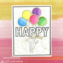 Load image into Gallery viewer, Gina K. designs - Stamps - Whole Lotta Happy. Whole Lotta Happy is a stamp set by Beth Silaika. This set is made of premium clear photopolymer and measures 6" X 8".  Made in the USA. Available at Embellish Away located in Bowmanville Ontario Canada. Example by Lara Rizzotto.
