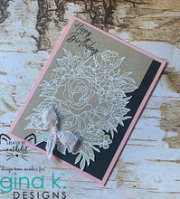 गैलरी व्यूवर में इमेज लोड करें, Gina K. Designs - Stamps - Antique Roses. Antique Roses is a stamp set by Hannah Drapinski. This set is made of premium clear photopolymer and measures 6" X 8".   Made in the USA. Available at Embellish Away located in Bowmanville Ontario Canada.
