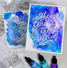 Load image into Gallery viewer, Gina K. Designs - Stamps - Peace on Earth. Peace on Earth is a stamp set by Emily Loggans. This set is made of premium clear photopolymer and measures 6" X 8".   Made in the USA. Available at Embellish Away located in Bowmanville Ontario Canada. Card design by Barb Engler.
