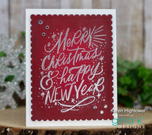 Load image into Gallery viewer, Gina K. Designs - Stamps - Peace on Earth. Peace on Earth is a stamp set by Emily Loggans. This set is made of premium clear photopolymer and measures 6" X 8".   Made in the USA. Available at Embellish Away located in Bowmanville Ontario Canada. Card design by Karen Hightower.
