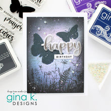 Load image into Gallery viewer, Gina K. Designs - Stamps - Summer Silhouettes. Summer Silhouettes is a stamp set by Gina K Designs. This set is made of premium clear photopolymer and measures 6" X 8". Made in the USA. Available at Embellish Away located in Bowmanville Ontario Canada. Card design by brand ambassador.
