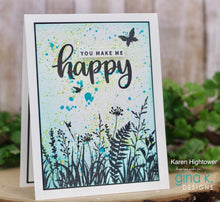 Load image into Gallery viewer, Gina K. Designs - Stamps - Summer Silhouettes. Summer Silhouettes is a stamp set by Gina K Designs. This set is made of premium clear photopolymer and measures 6" X 8". Made in the USA. Available at Embellish Away located in Bowmanville Ontario Canada. Card design by Karen Hightower.
