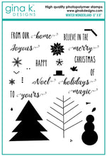 Charger l'image dans la galerie, Gina K. Designs - Stamps - Winter Wonderland. Winter Wonderland is a stamp set by Beth Siliaka. This set is made of premium clear photopolymer and measures 6" X 8".   Made in the USA. Available at Embellish Away located in Bowmanville Ontario Canada.
