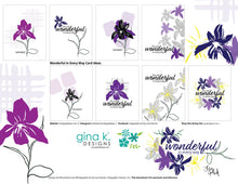 Load image into Gallery viewer, Gina K. Designs - Stamps - Wonderful In Every Way. Wonderful in Every Way is a stamp set by Lisa Hetrick. This set is made of premium clear photopolymer and measures 6" X 8". Made in the USA. Available at Embellish Away located in Bowmanville Ontario Canada. Inspiration chart
