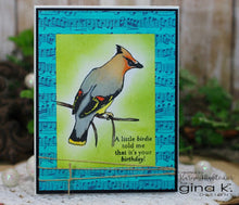 Charger l'image dans la galerie, Gina K. designs - Background Stamp - Music Medley. Music Medley is a stamp set by Gina K Designs. This set is made of premium clear photopolymer and measures 6" X 6".   Made in the USA. Available at Embellish Away located in Bowmanville Ontario Canada. Card Example by Karen Hightower.
