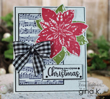 Charger l'image dans la galerie, Gina K. designs - Background Stamp - Music Medley. Music Medley is a stamp set by Gina K Designs. This set is made of premium clear photopolymer and measures 6" X 6".   Made in the USA. Available at Embellish Away located in Bowmanville Ontario Canada. Card Example by Karen Hightower.

