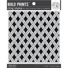 Cargar imagen en el visor de la galería, Hero Arts - Cling Stamp 6"X6" - Argyle Pattern Bold Prints. Are you ready for sweater weather? This Bold Print may look like it is only for holidays, but stamp this in a bright Ombre ink and this will be your new favorite year-round stamp. It is a classic pattern with endless uses. Also one of our favorites for mixed media projects. Available at Embellish Away located in Bowmanville Ontario Canada.
