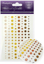 Load image into Gallery viewer, This stunning selection of brand new gemstones from Hunkydory Crafts is the perfect essential addition to your craft stash! The brand new packs include 3 different sizes – 3mm, 5mm and 7mm and include a range of colours. Available at Embellish Away located in Bowmanville Ontario Canada. Simply Sepia
