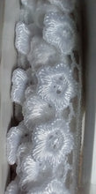 Cargar imagen en el visor de la galería, Venice Lace - Trim - Daisy - White. This item sells in 12 inch segments. Example, If you request 18 inches it will come all as one piece so you can trim/cut to your preferred length. Available at Embellish Away located in Bowmanville Ontario Canada.
