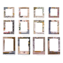 Cargar imagen en el visor de la galería, Idea-Ology - Layer Frames - 12/Pkg - Collage. Unique and attractive Tim Holtz Layer Frames Collage, the perfect way to showcase small portraits and art. This set includes an assortment of 12 unique collage frames, each accented with white stitching. Available at Embellish Away located in Bowmanville Ontario Canada.
