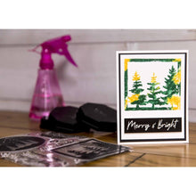 Load image into Gallery viewer, Maker Forte - Clear Stamps By Hedgehog Hollow 6"X8" - Easy Winter Watercolor Scenes. The Easy Winter Watercolor Scenes photopolymer stamp set makes it simple to create watercolor images. Designed by The Hedgehog Hollow. Measures 6 inches by 8 inches with 11 individual stamps. Made in USA. Available at Embellish Away located in Bowmanville Ontario Canada. Card Example
