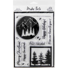 Load image into Gallery viewer, Maker Forte - Clear Stamps By Hedgehog Hollow 6"X8" - Easy Winter Watercolor Scenes. The Easy Winter Watercolor Scenes photopolymer stamp set makes it simple to create watercolor images. Designed by The Hedgehog Hollow. Measures 6 inches by 8 inches with 11 individual stamps. Made in USA. Available at Embellish Away located in Bowmanville Ontario Canada.
