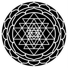 Load image into Gallery viewer, Maker Forte - Stencils 6"X6" - Sacred Geometry - Sri Yantra. Made in the USA. Available at Embellish Away located in Bowmanville Ontario Canada.
