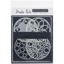 Cargar imagen en el visor de la galería, Maker Forte - Stencils Spotlight Insert - Collection 3. This package includes 4 circle dies that measure 3.5" and designed to coordinate with the Spotlight Stencil Line. Made in USA. Available at Embellish Away located in Bowmanville Ontario Canada.
