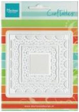 Charger l'image dans la galerie, Marianne Design - Craftables Die - Passe Partout - Square. Make pretty Window apertures and doily backgrounds for your cards. Craftables can be used in all leading brand die cutting systems. 4 piece die set. Approx.. sizes: 3 1/2" and 2". Available at Embellish Away located in Bowmanville Ontario Canada.
