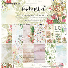 Load image into Gallery viewer, Memory Place - Double-Sided Paper Pack 12X12 - Enchanted. This pack contains 12 double-sided papers, 6 designs, 2 sheets each. Made in Japan. Available at Embellish Away located in Bowmanville Ontario Canada.
