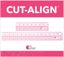 गैलरी व्यूवर में इमेज लोड करें, My Sweet Petunia - Cut Align - Sometimes a ruler or a paper trimmer aren't enough for the unique needs of a papercrafter. The Cut-Align fills in all the gaps by combining precision measurement with precision cutting on even the smallest scale.  Size: Small ruler is 8 inches, Large ruler is 15 inches. Available at Embellish Away located in Bowmanville Ontario Canada.
