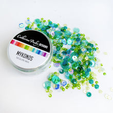 Cargar imagen en el visor de la galería, Catherine Pooler - Sequin Mix - Mykonos. Picture the Mediterranean island life of Greece and all the blues and greens where land meets sea and you've got Mykonos. Available at Embellish Away located in Bowmanville Ontario Canada.
