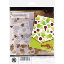 Cargar imagen en el visor de la galería, PhotoPlay - Say It With Stamps - Stencils -6" 2/Pkg - Holly &amp; Berries. Available at Embellish Away located in Bowmanville Ontario Canada
