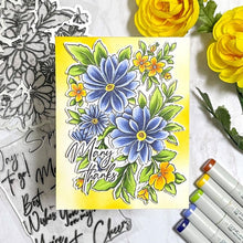 Cargar imagen en el visor de la galería, Pinkfresh Studio - Clear Stamp Set 4"X6" - Modern Script Sentiments. Pinkfresh Studio - Clear Stamp Set 4"X6" - Modern Script Sentiments. 4x6 inch photopolymer clear stamp set designed by Kaitlin Sheaffer. Available at Embellish Away located in Bowmanville Ontario Canada. Card example by brand ambassador.
