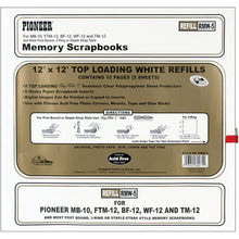 將圖片載入圖庫檢視器 Pioneer - Universal Top-Loading Page Protectors - 5/Pkg - 12"X12" (W/White Inserts). PIONEER-Heavy paper inserts with top loading sheet protectors. Can be used with post bound, strap style or 3-ring albums. Acid free, lignin free and PVC emission free. Available at Embellish Away located in Bowmanville Ontario Canada.
