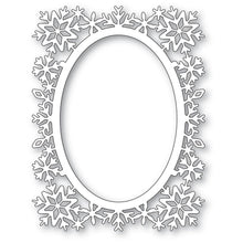 Cargar imagen en el visor de la galería, Poppystamps - Metal Die - Snowflake Oval Frame. Available at Embellish Away located in Bowmanville Ontario Canada.
