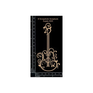 Scrapaholics - Laser Cut Chipboard - 1.8mm Thick - Flourish Guitar - 5.75