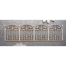 Cargar imagen en el visor de la galería, Scrapaholics - Laser Cut Chipboard 1.8mm Thick - Iron Fence - 10"X3". Available at Embellish Away located in Bowmanville Ontario Canada.
