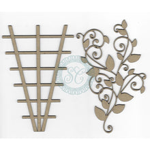 Charger l'image dans la galerie, Scrapaholics - Laser Cut Chipboard 2mm Thick - Layered Trellis - 2/Pkg. Size 6"X4". These chipboard shapes with detailed laser cut designs are perfect for complementing all your crafting projects! This package contains two pieces (1 trellis and 1 vine leaf flourish). This design is amazing when combined or used as separate pieces. Available at Embellish Away located in Bowmanville Ontario Canada.
