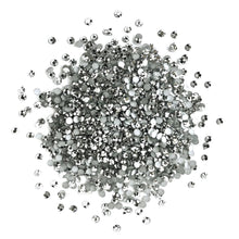 Load image into Gallery viewer, Buttons Galore - Jewelz - 8g - Variety of colours. A mix of 3mm, 5mm &amp; 6mm faceted AB Jewelz. Flat back, jelly bottom rhinestones for jewelry and crafts. Available Colours: Alabaster White, Jet, Hematite, Silver, Gold, Copper, Rainbow, Peridot, Emerald, Light Sapphire, Sapphire, Aquamarine, Capri Blue, Dark Aqua, Light Amethyst, Amethyst, Topaz, Lemon, Orange, Mid Orange, Siam, Fuchsia, Rose, Jet Black. Available at Embellish Away located in Bowmanville Ontario Canada. Silver
