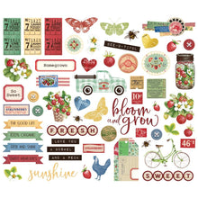 Load image into Gallery viewer, Simple Stories - Bits &amp; Pieces Die-Cuts - 59/Pkg - Simple Vintage Berry Fields. Die-Cuts are a great addition to scrapbook pages, greeting cards and more! The perfect embellishment for all your paper crafting needs! Available at Embellish Away located in Bowmanville Ontario Canada.
