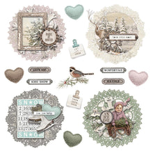 Load image into Gallery viewer, Simple Stories - Chipboard Clusters- Simple Vintage Winter Woods. Embellishments can add whimsy, dimension, color and style to greeting cards, scrapbook pages, altered art, mixed media and more. Available at Embellish Away located in Bowmanville Ontario Canada.
