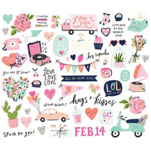Cargar imagen en el visor de la galería, Simple Stories - Happy Hearts - Bits &amp; Pieces Die-Cuts - 60/Pkg. Die-Cuts are a great addition to scrapbook pages, greeting cards and more! The perfect embellishment for all your paper crafting needs! Package contains Simple Stories Bits &amp; Pieces, 60 coordinating die-cuts. Imported. Available at Embellish Away located in Bowmanville Ontario Canada.
