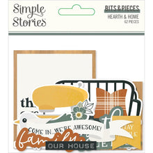 Cargar imagen en el visor de la galería, Simple Stories - Hearth &amp; Home - Bits &amp; Pieces Die-Cuts - 62/Pkg - Hearth &amp; Home. This package includes 62 Die Cut Cardstock Pieces. Made in USA. Available at Embellish Away located in Bowmanville Ontario Canada.
