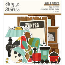 Load image into Gallery viewer, Simple Stories - Say Cheese Frontier At The Park - Bits &amp; Pieces Die-Cuts - 57/Pk. This package includes 57 Die Cut Cardstock Pieces. Not just Perfect for the theme parks but also great for Halloween; especially if you've got a Pirate. Made in USA. Embellish Away located in Bowmanville Ontario Canada.

