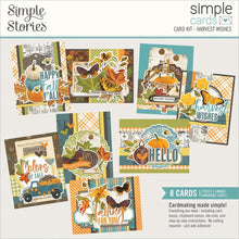 गैलरी व्यूवर में इमेज लोड करें, Simple Stories - Simple Cards - Card Kit - Harvest Wishes - Country Harvest. This card kit includes (29) Chipboard Pieces, (59) Die-Cut Bits &amp; Pieces, (8) 4.25 x 5.5 White Cardstock Bases and Complete Step-By-Step Instructions.. Made in USA. Available at Embellish Away located in Bowmanville Ontario Canada.
