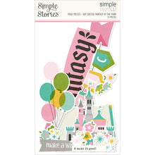 Load image into Gallery viewer, Simple Stories - Simple Pages Page Pieces - Say Cheese Fantasy At The Park. This package includes 15 Large Die Cut Cardstock Pieces. Made in USA. Available at Embellish Away located in Bowmanville Ontario Canada.
