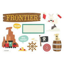 Load image into Gallery viewer, Simple Stories - Simple Pages Page Pieces - Say Cheese Frontier At The Park. This package includes 14 Large Die Cut Cardstock Pieces. Made in USA. Available at Embellish Away located in Bowmanville Ontario Canada.
