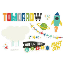 Load image into Gallery viewer, Simple Stories - Simple Pages Page Pieces - Say Cheese Tomorrow At The Park. This package includes 11 Large Die Cut Cardstock Pieces. Made in USA. Available at Embellish Away located in Bowmanville Ontario Canada.
