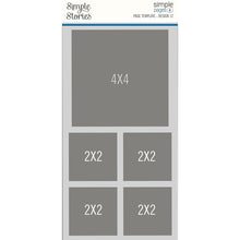 將圖片載入圖庫檢視器 Simple Stories - Simple Pages Page Template - Design 12. This package includes (1) 1-4"X4" &amp; 4-2"X2". Simple Pages Page Templates will be your new go-to tool for quick and easy scrapbooking. This reusable plastic template helps you design a layout in minutes. Available at Embellish Away located in Bowmanville Ontario Canada.
