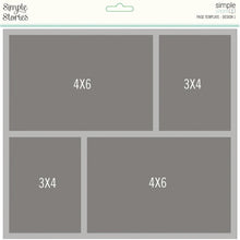Load image into Gallery viewer, Simple Stories - Simple Pages Page Template - Design 1. Includes (1) 2-3"X4" &amp; 2-4"X6". Simple Pages Page Templates will be your new go-to tool for quick and easy scrapbooking. This reusable plastic template helps you design a layout in minutes. Available at Embellish Away located in Bowmanville Ontario Canada.
