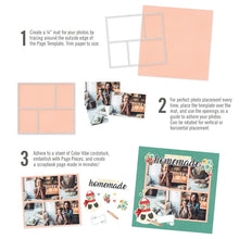 Load image into Gallery viewer, Simple Stories - Simple Pages Page Template - Design 1. Includes (1) 2-3"X4" &amp; 2-4"X6". Simple Pages Page Templates will be your new go-to tool for quick and easy scrapbooking. This reusable plastic template helps you design a layout in minutes. Available at Embellish Away located in Bowmanville Ontario Canada.
