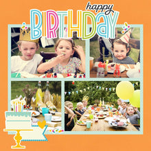 Cargar imagen en el visor de la galería, Simple Stories - Simple Pages Page Template - Design 9. Includes (1) 2-4x6 and 2-4x4 divided template. Available at Embellish Away located in Bowmanville Ontario Canada. Completed Example
