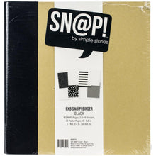 將圖片載入圖庫檢視器 Simple Stories - Sn@p! Binder 6X8 - Black. The perfect binder for showcasing all your photos and more! This package contains one 8.75x9x3 inch binder with eight pages, one pocket and 12 pocket pages. Acid and lignin free. Imported. Available at Embellish Away located in Bowmanville Ontario Canada.
