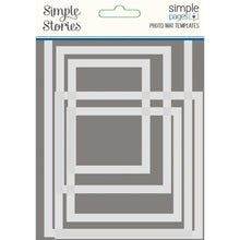Charger l'image dans la galerie, Simple Stories - Simple Pages Photo Mat Templates 5/Pkg.  this package includes various sizes: 2"X3", 3"X3", 3"X4", 4"X4" &amp; 4"X6". Simple Pages Page Templates will be your new go-to tool for quick and easy scrapbooking. These reusable plastic templates help you design a layout in minutes. Available at Embellish Away located in Bowmanville Ontario Canada.
