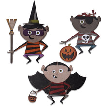 Cargar imagen en el visor de la galería, Sizzix - Thinlits Dies By Tim Holtz - 18/Pkg - Trick Or Treater. Thinlit dies offer a variety of affordable solo options or multi die options. Thinlits are easy to use and are compact and portable. These dies are compatible with Sizzix BIGkick, BigShot and Vagabond. This package contains Trick Or Treater: a set of 18 metal dies. Approximate die-cut size: between .125x.125 inches and 3.875x1.625 inches. Imported. Available at Embellish Away located in Bowmanville Ontario Canada.
