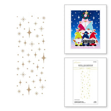 Charger l'image dans la galerie, Spellbinders - Glimmer Hot Foil Plates - Twilight Sparkle Strip- Gnome For Xmas. What a way to sparkle a background with this beautiful star-filled Glimmer Plate. Create a border or fill an entire A2 card front. Available at Embellish Away located in Bowmanville Ontario Canada.
