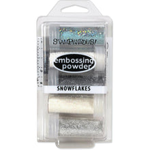 Cargar imagen en el visor de la galería, Stampendous - Polvo para relieve - Paquete de 5 - .86oz - Copos de nieve

