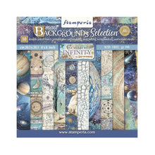 Load image into Gallery viewer, Stamperia - Backgrounds Double-Sided Paper Pad 8"X8" - 10/Pkg - Cosmos Infinity. This package includes 10 Designs/1 Each. Available at Embellish Away located in Bowmanville Ontario Canada.
